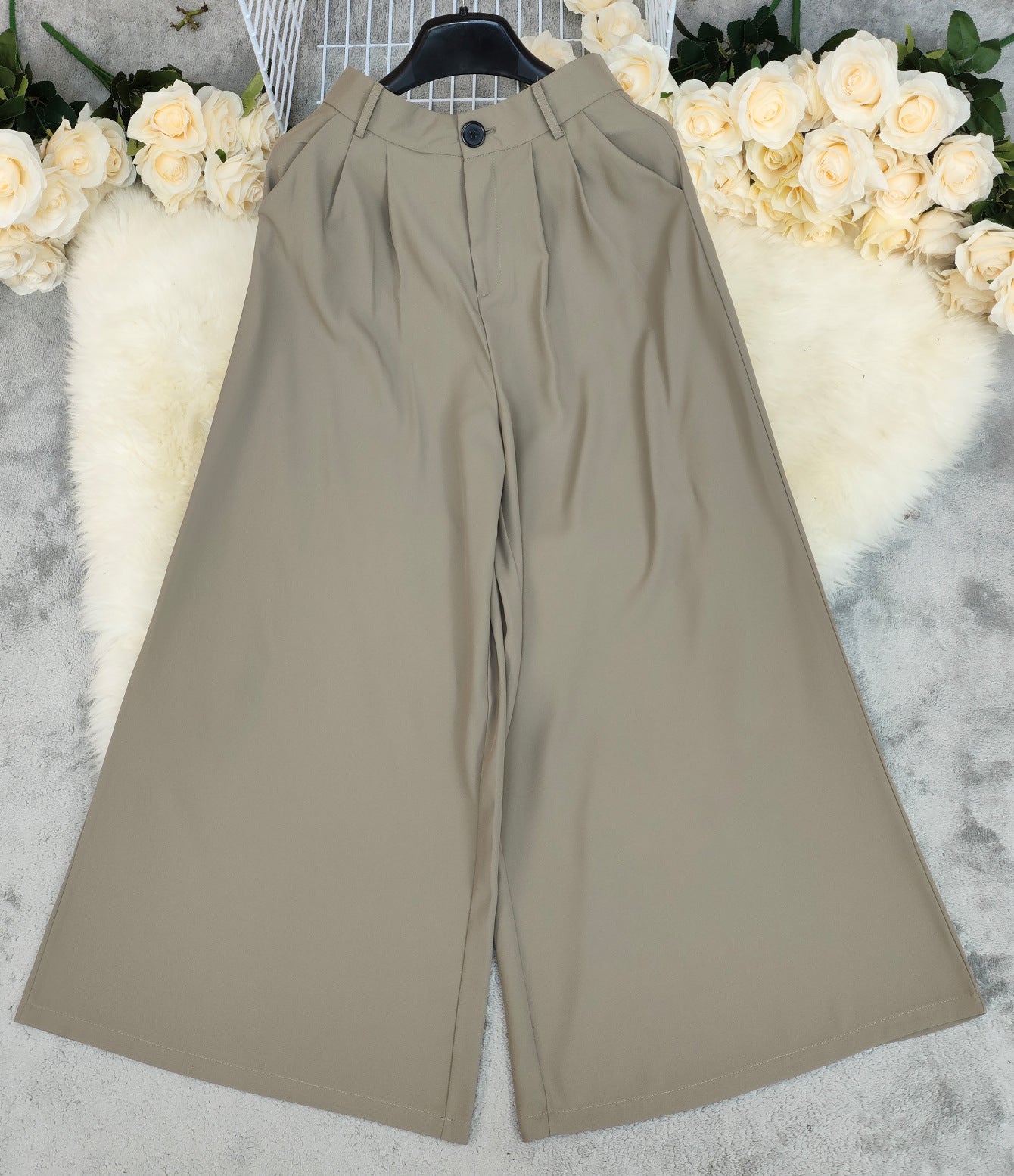 Straight High Waist Work Pant Women Loose Wide Leg Pants Work Pant