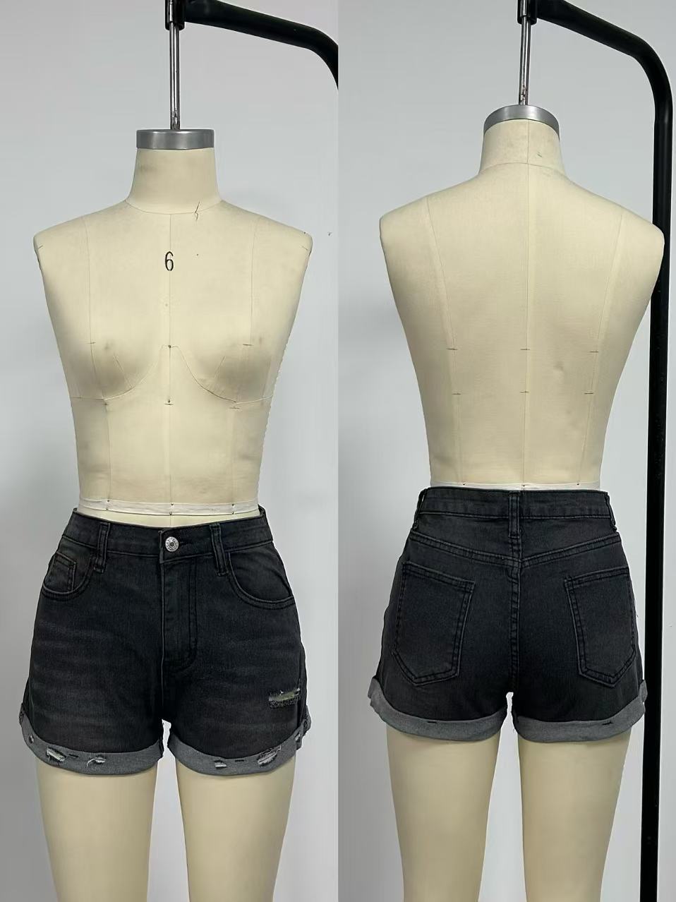 Slim Sexy Slim Fit Ripped Tassel Women Denim Shorts