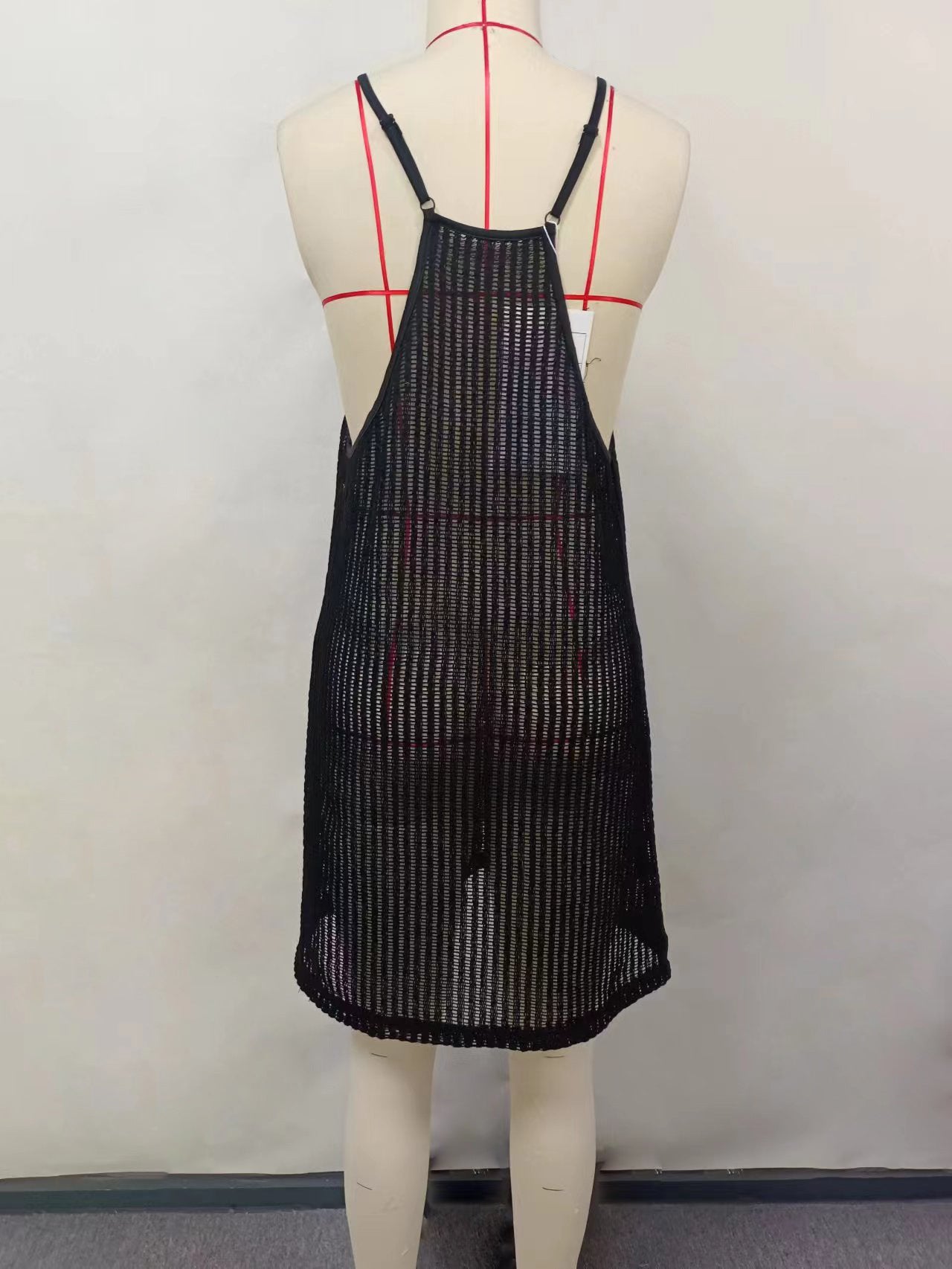 Summer Beach Dress Women Solid Color Sexy Knitted Beach Bikini Swimsuit Blouse Sun Protective Clothing