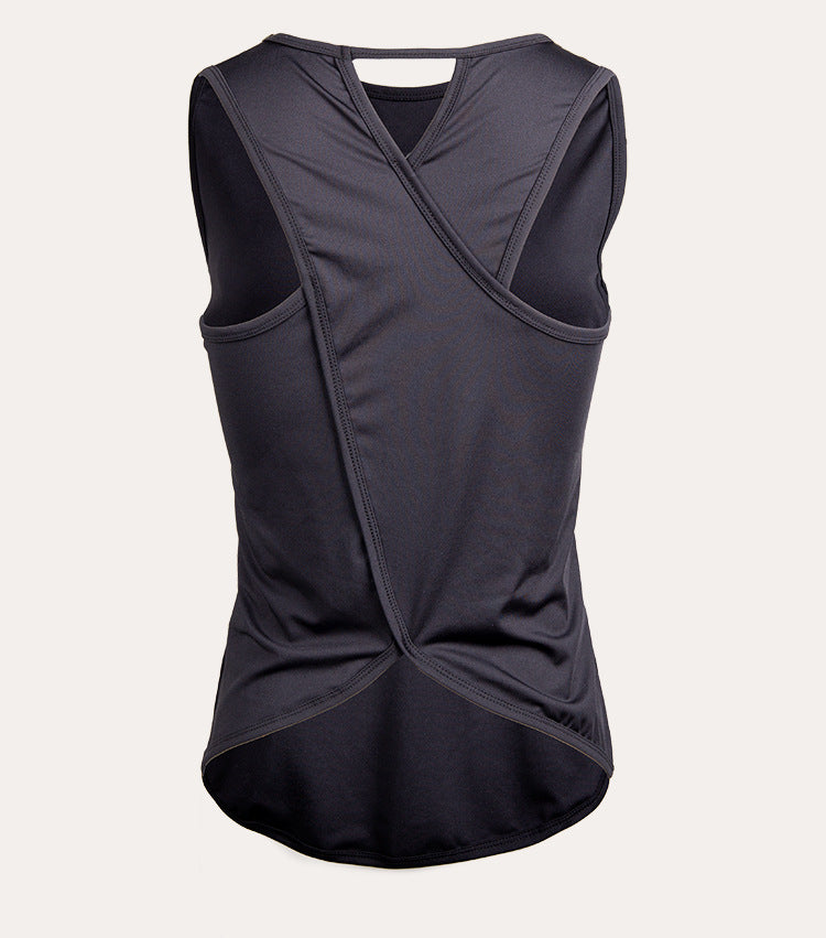 Women Yoga Vest plus Size Quick Drying Breathable Exercise Vest Running Fitness Top