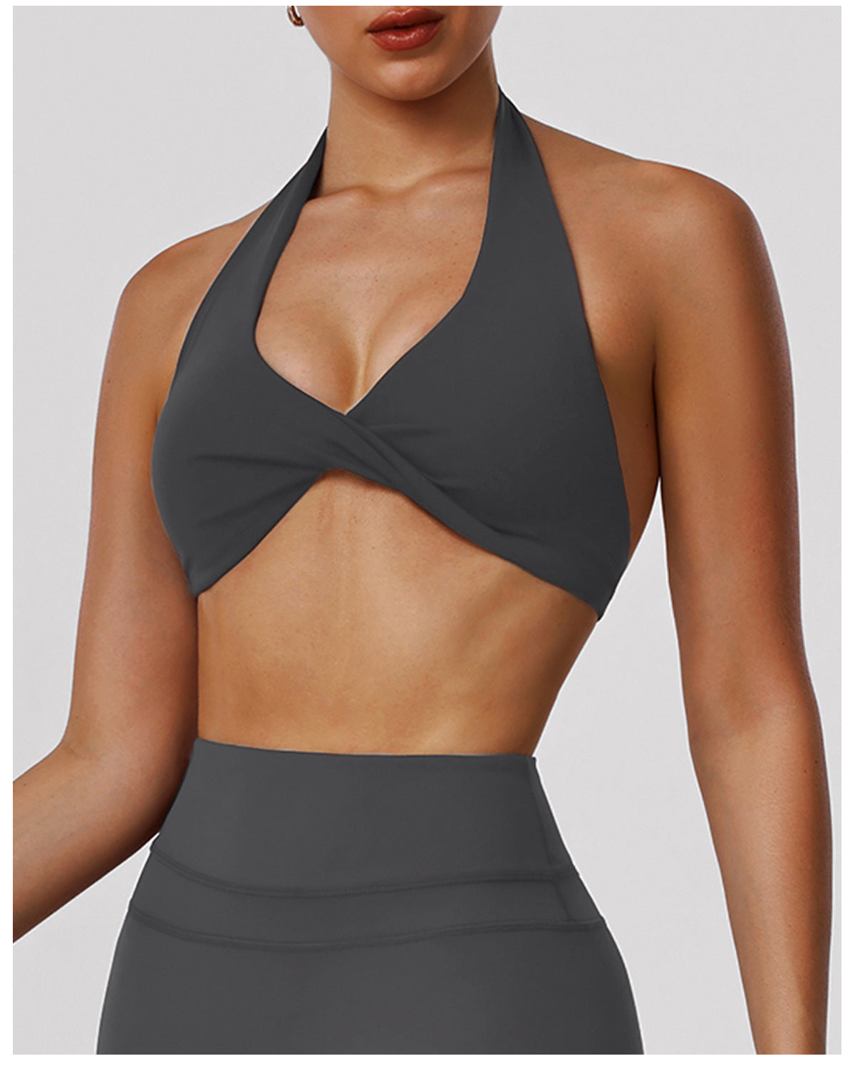 Sexy Hollow Out Cutout out Beauty Back Yoga Bra Halter Sports High Elastic Vest Running Fitness Push up Underwear