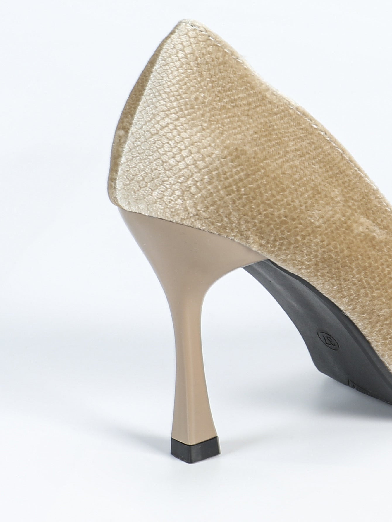 Plus Size Women Shoes 9cm Cocktail Pointed Corduroy Girl Women High Heel Shoes