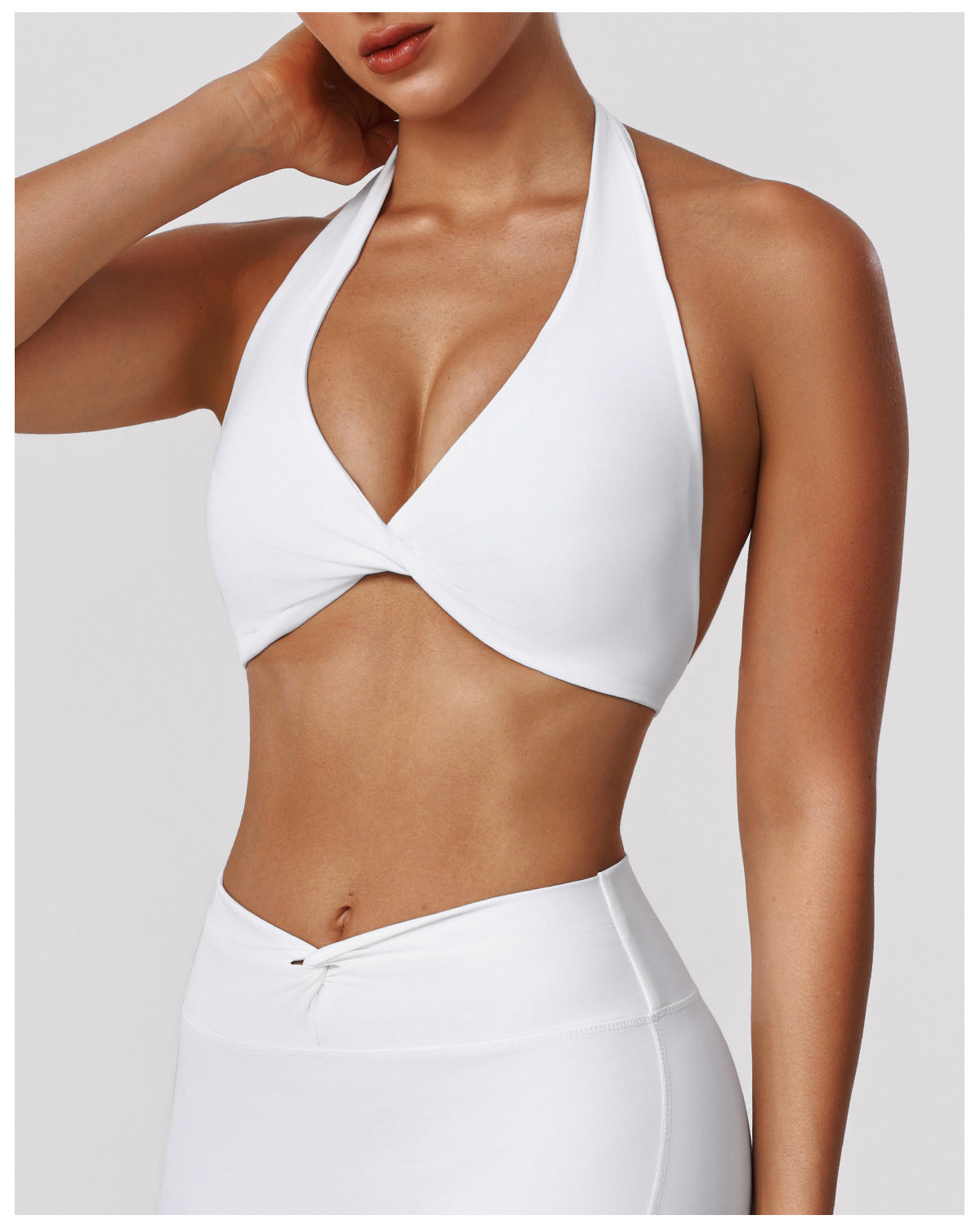Sexy Hollow Out Cutout out Beauty Back Yoga Bra Halter Sports High Elastic Vest Running Fitness Push up Underwear