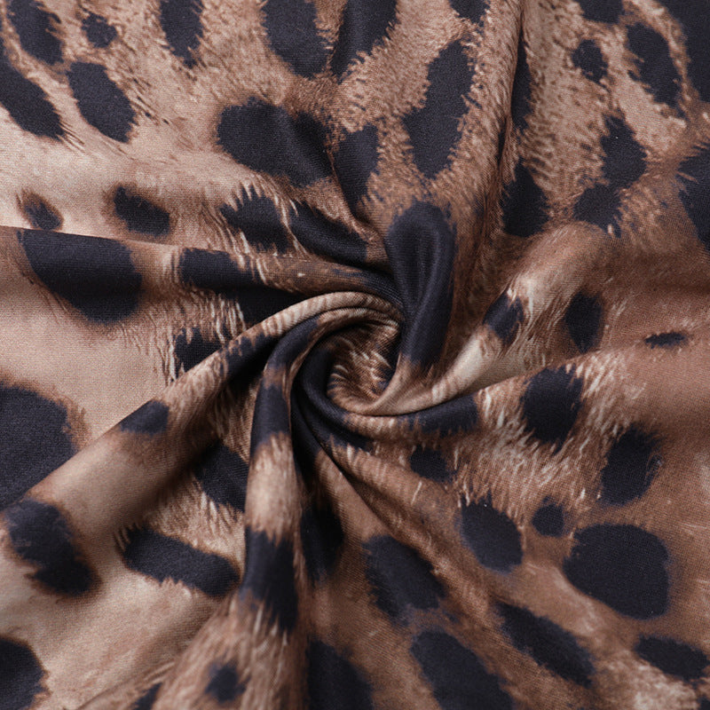 Spring Jumpsuit Street Slim Leopard Print Jumpsuit Women