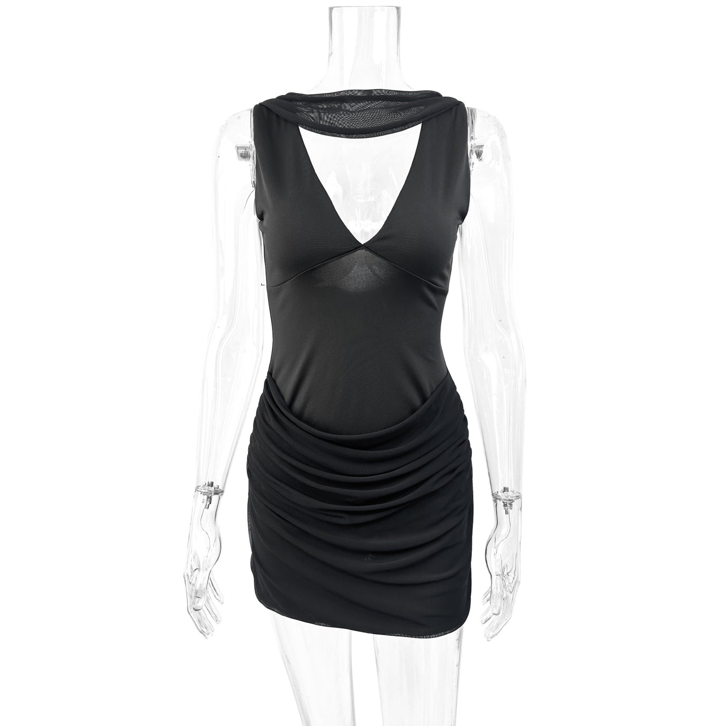 Summer Suspender Sleeveless Halter Dress Sexy Lacing Slim Fit Sheath Dress