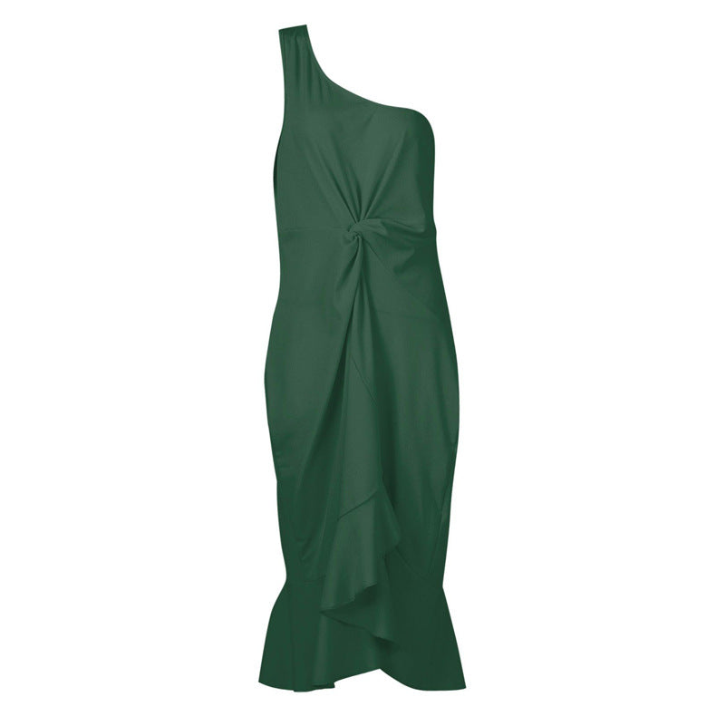 Spring Summer Women Clothing Elegant Pure Hip Sleeveless Dress