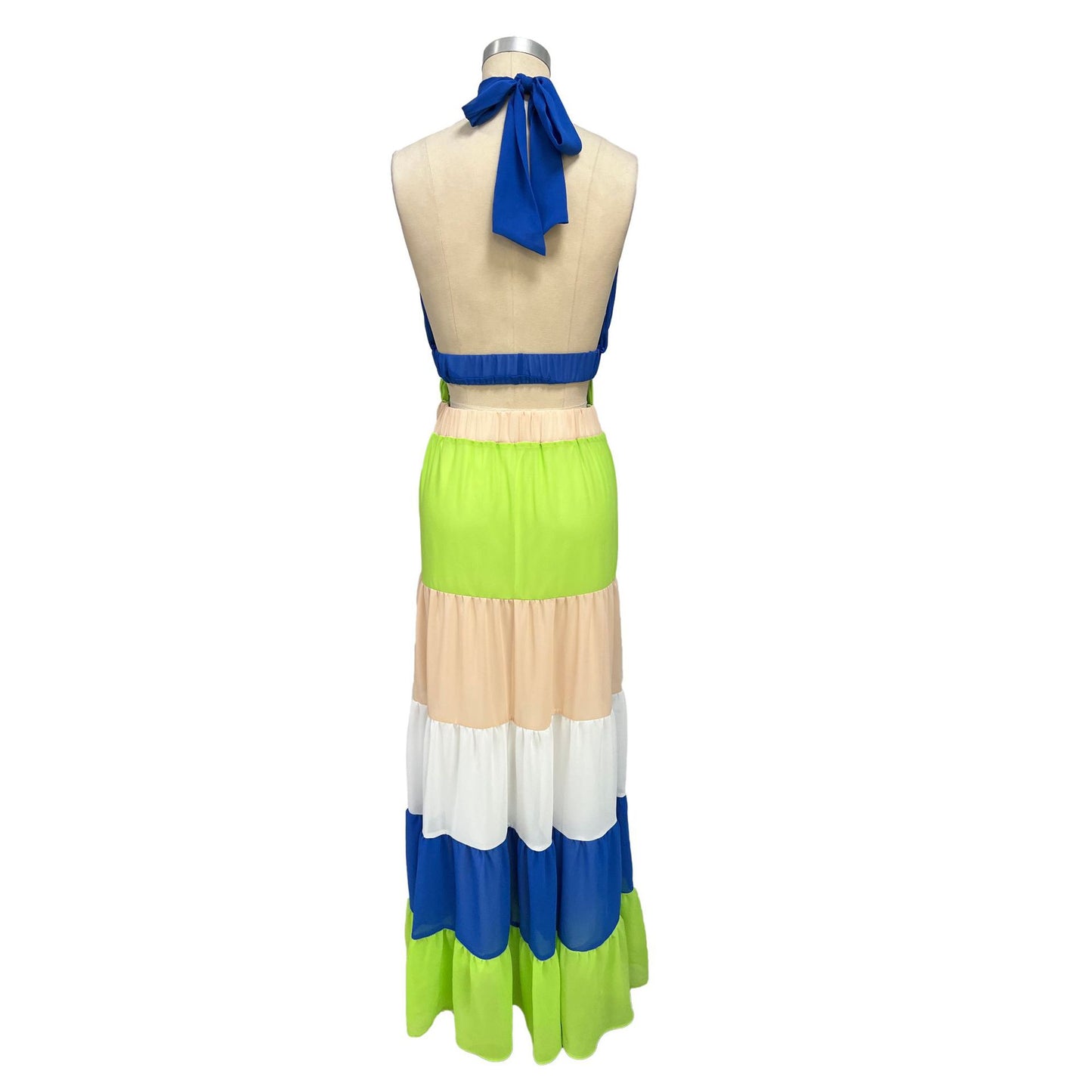 Casual Vacation Chiffon Stitching Women Dress