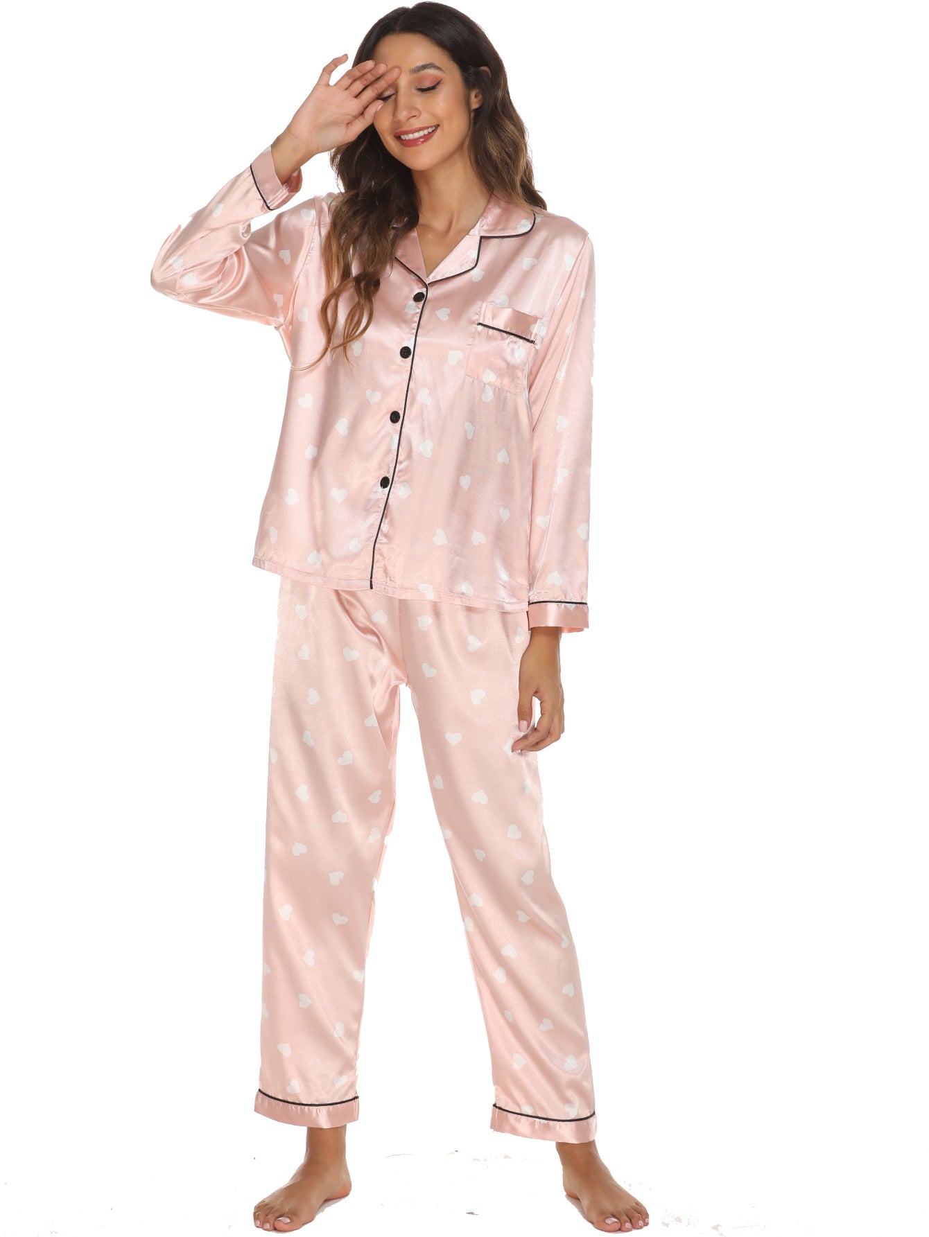 Home Wear Suit Pajamas Women Cardigan Long Sleeve Long Sleeve Autumn