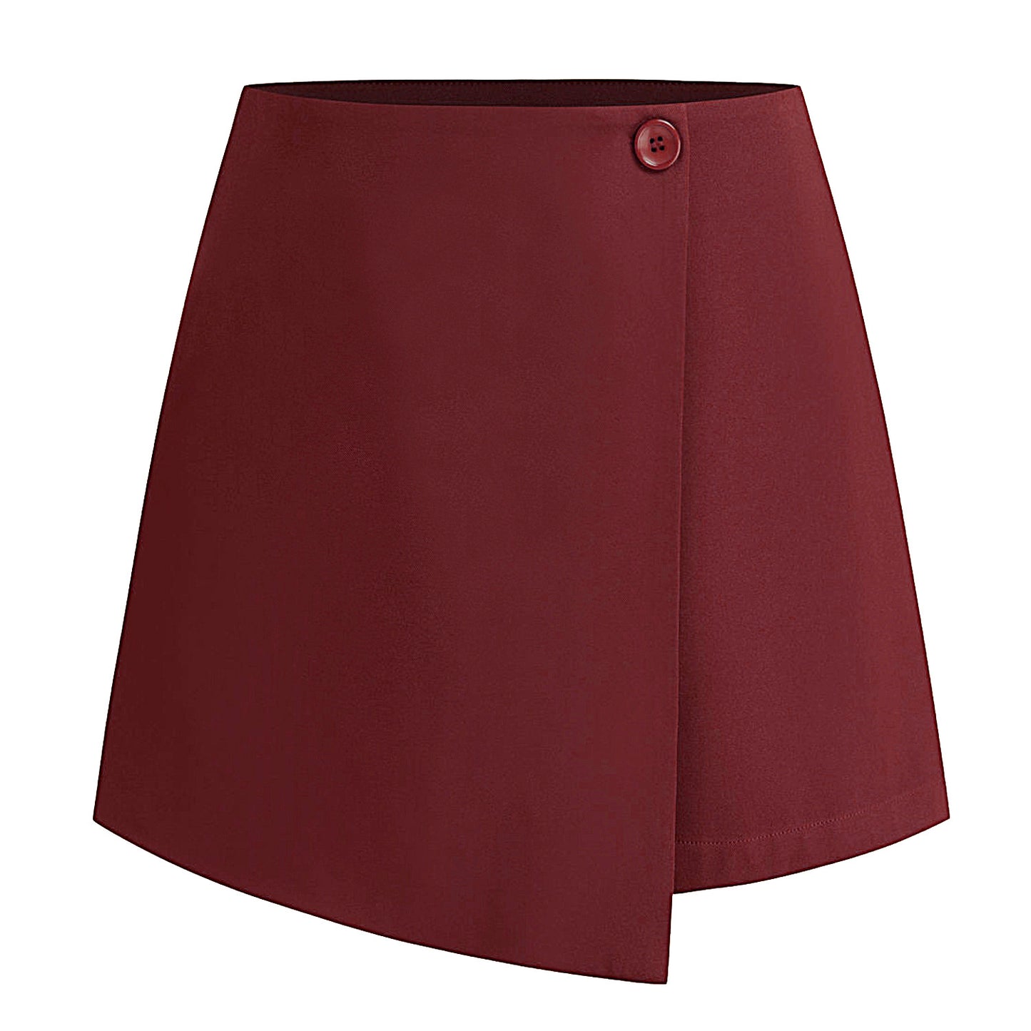 Women Clothing Irregular Asymmetric Stretch Pantskirt Summer High Waist Zipper Button Culottes for Women