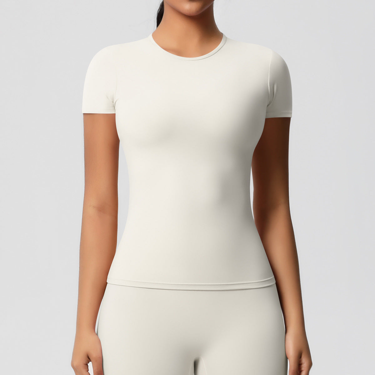 T shirt Quick Drying Nude Feel Skin Friendly Yoga Clothes Short Sleeve Slim Fit Fitness Top Outdoor Running Sportswear