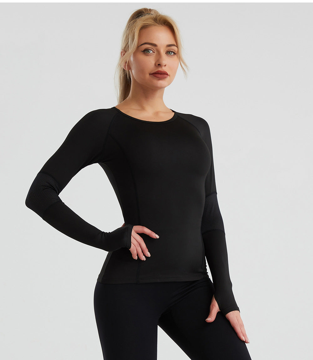 Autumn Winter Fitness Sportswear Quick Drying Nude Feel Women Tight Long Sleeved T shirt Pro Running Training Yoga Jacket