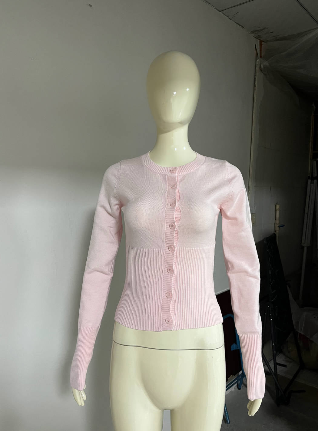 Knitted Long Sleeve Cardigan Autumn Winter Slim Knit Bottoming Shirt Sweater Cardigan Women