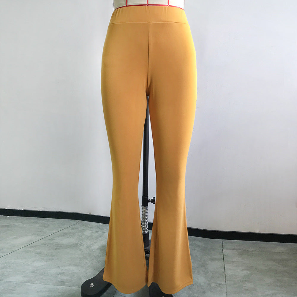 Autumn Solid Color Women High Waist Slimming Slim Pants Skinny Casual Pants
