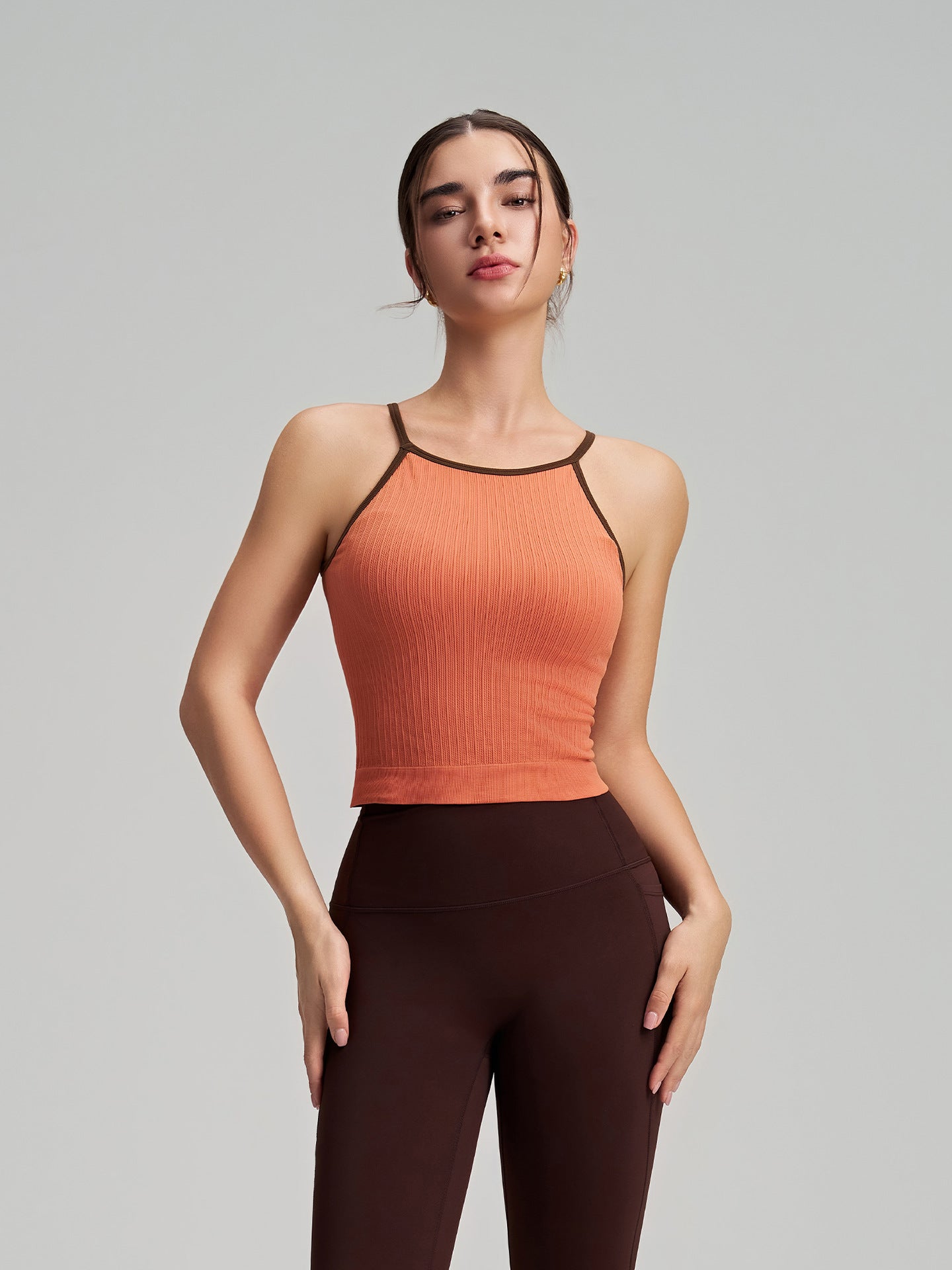 Sports Underwear Women Fixed Cup Beauty Back Running Training Yoga Clothes Vest Outer Wear Shockproof Pilates Workout Bra