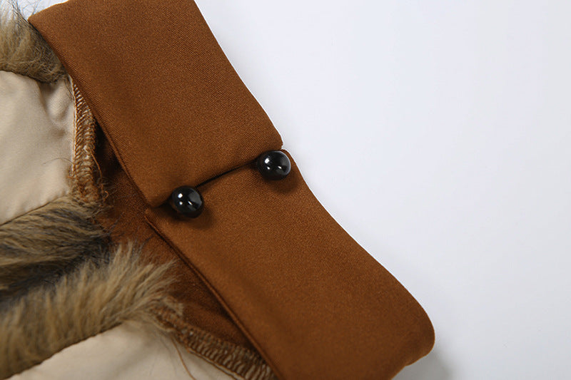 Women Clothing Autumn Winter Sexy Fur Stitching Halter Cut out Backless Jumpsuit
