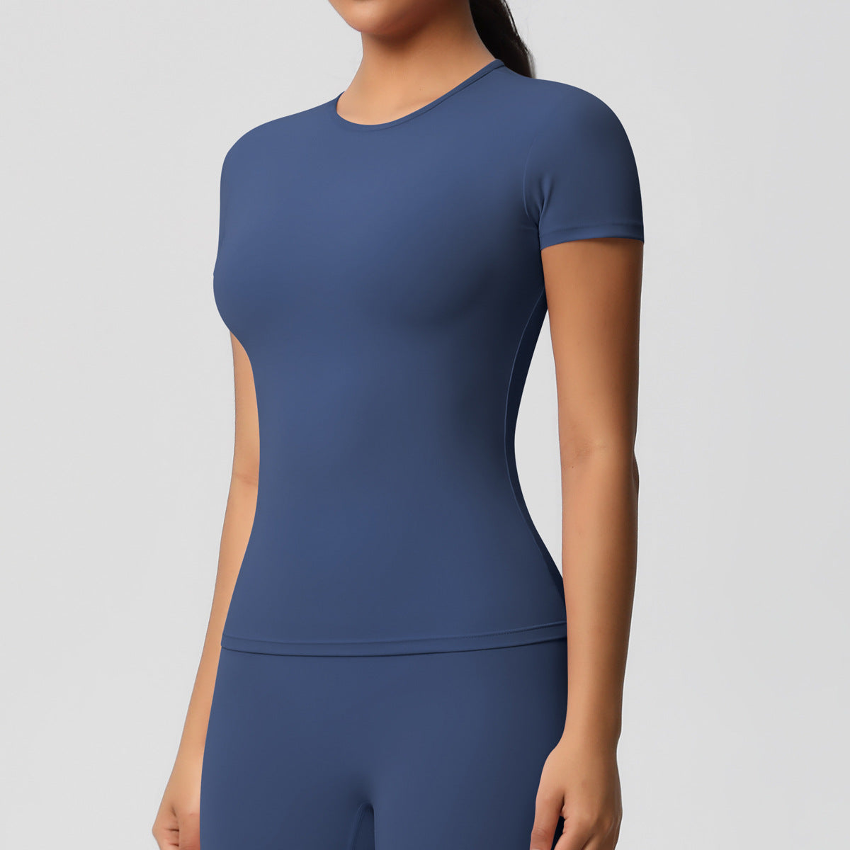 T shirt Quick Drying Nude Feel Skin Friendly Yoga Clothes Short Sleeve Slim Fit Fitness Top Outdoor Running Sportswear
