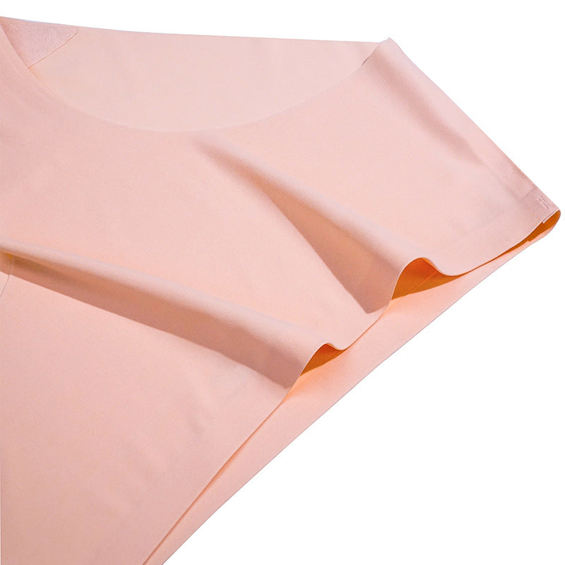 Sports Hip Lifting Women Underwear Comfortable Folding Waist Head Belly Contracting Ice Silk Seamless Briefs