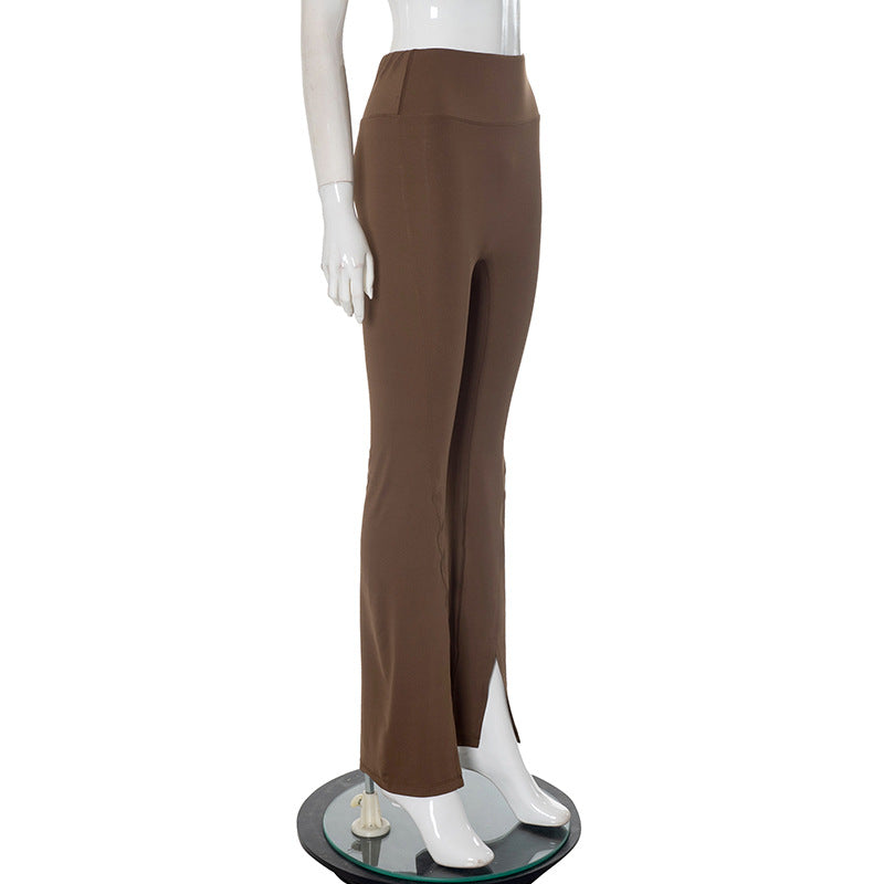 Women Clothing Autumn Winter High Waist Comfort Yoga Fitness Training Casual Trousers