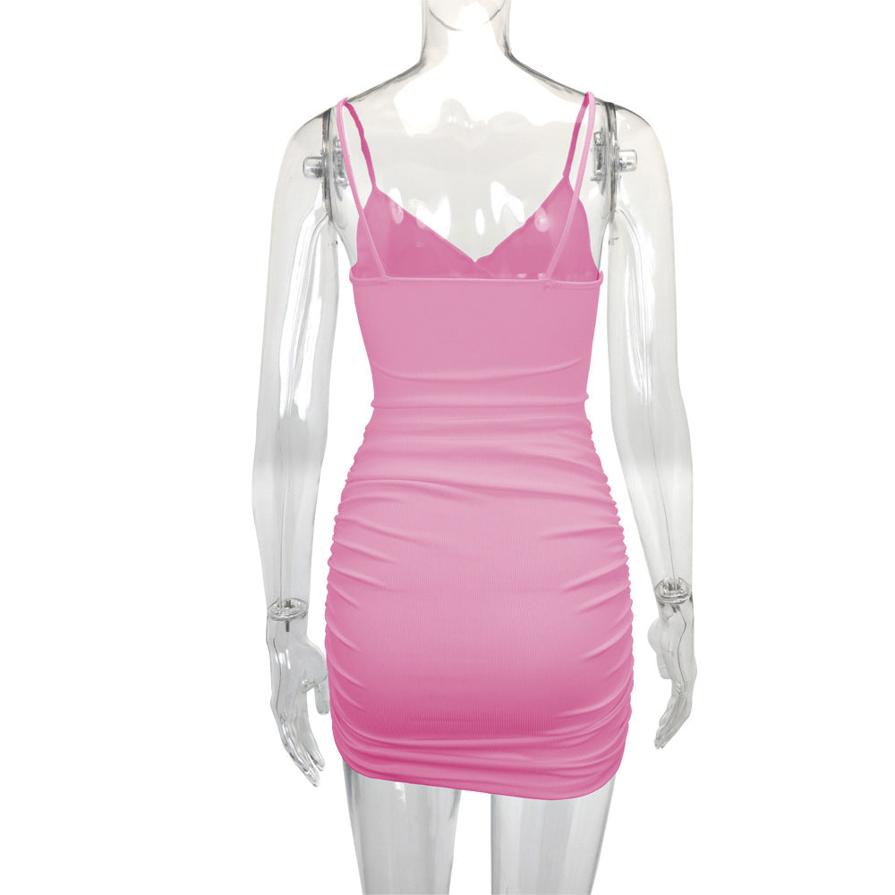 Women Clothing Cross Hollow Out Cutout out Camisole Dress