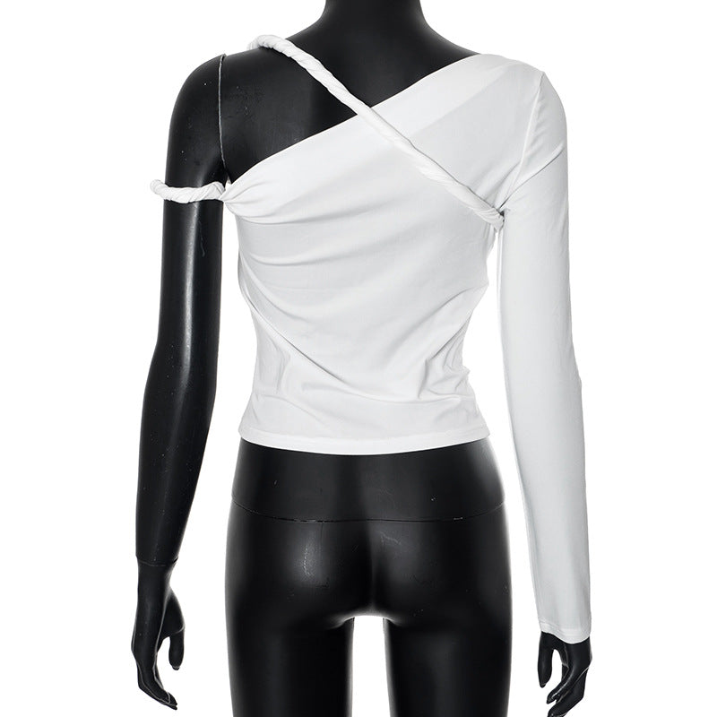 Women Clothing Autumn Trendy Strapless Sexy Top
