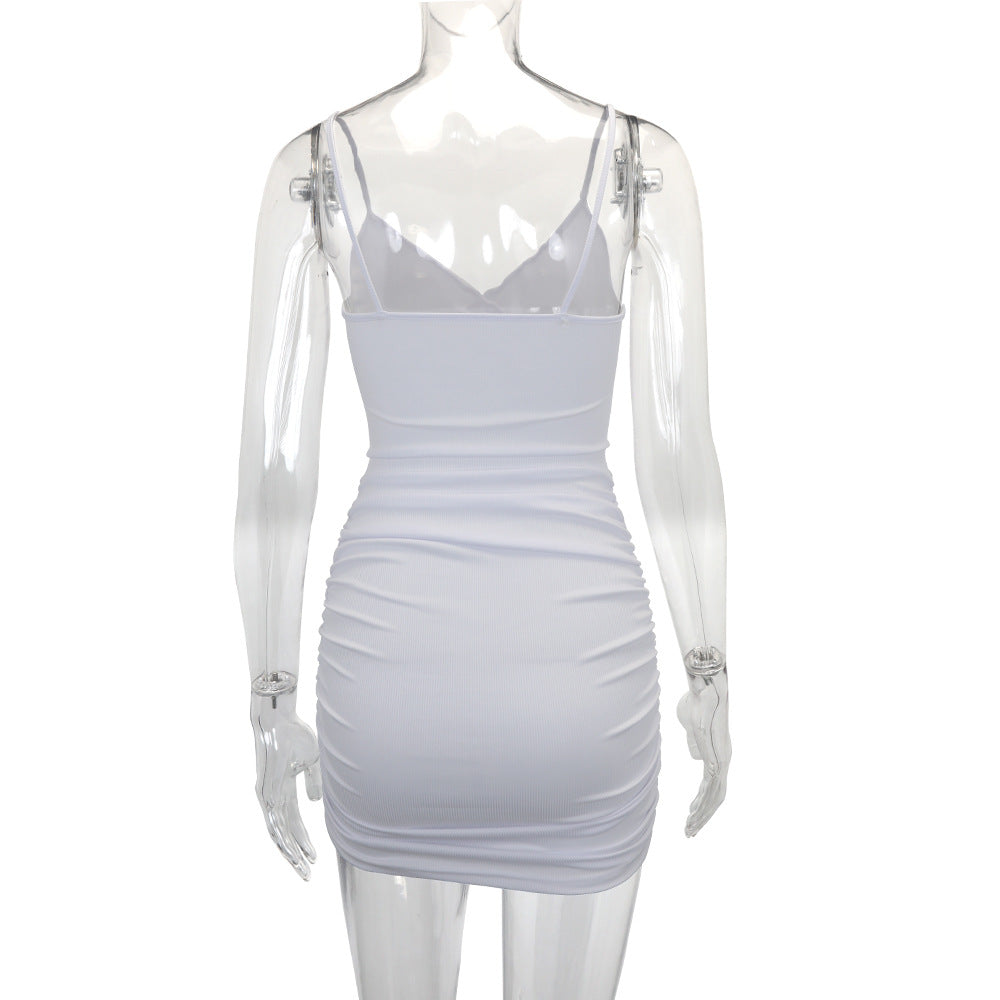 Women Clothing Cross Hollow Out Cutout out Camisole Dress