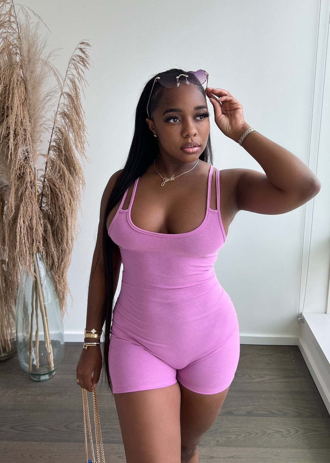 Women Shoulder Strap Sports Romper Tight Vest Summer Romper