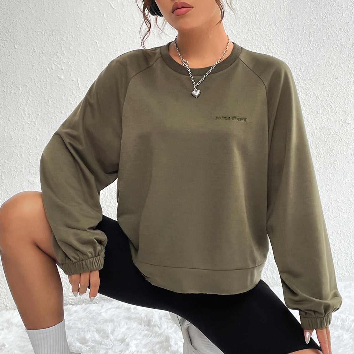 Women Clothing Japan South Korea Casual Round Neck Sweatshirt
