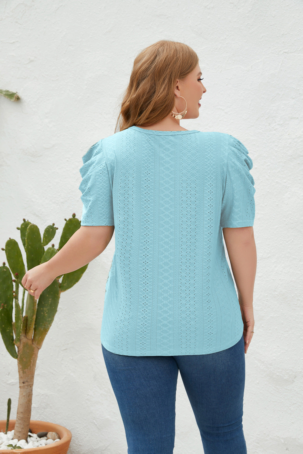 Plus Size Spring Summer Women Clothing Loose Fitting Casual T shirt Women Round Neck Short Sleeve Office Top
