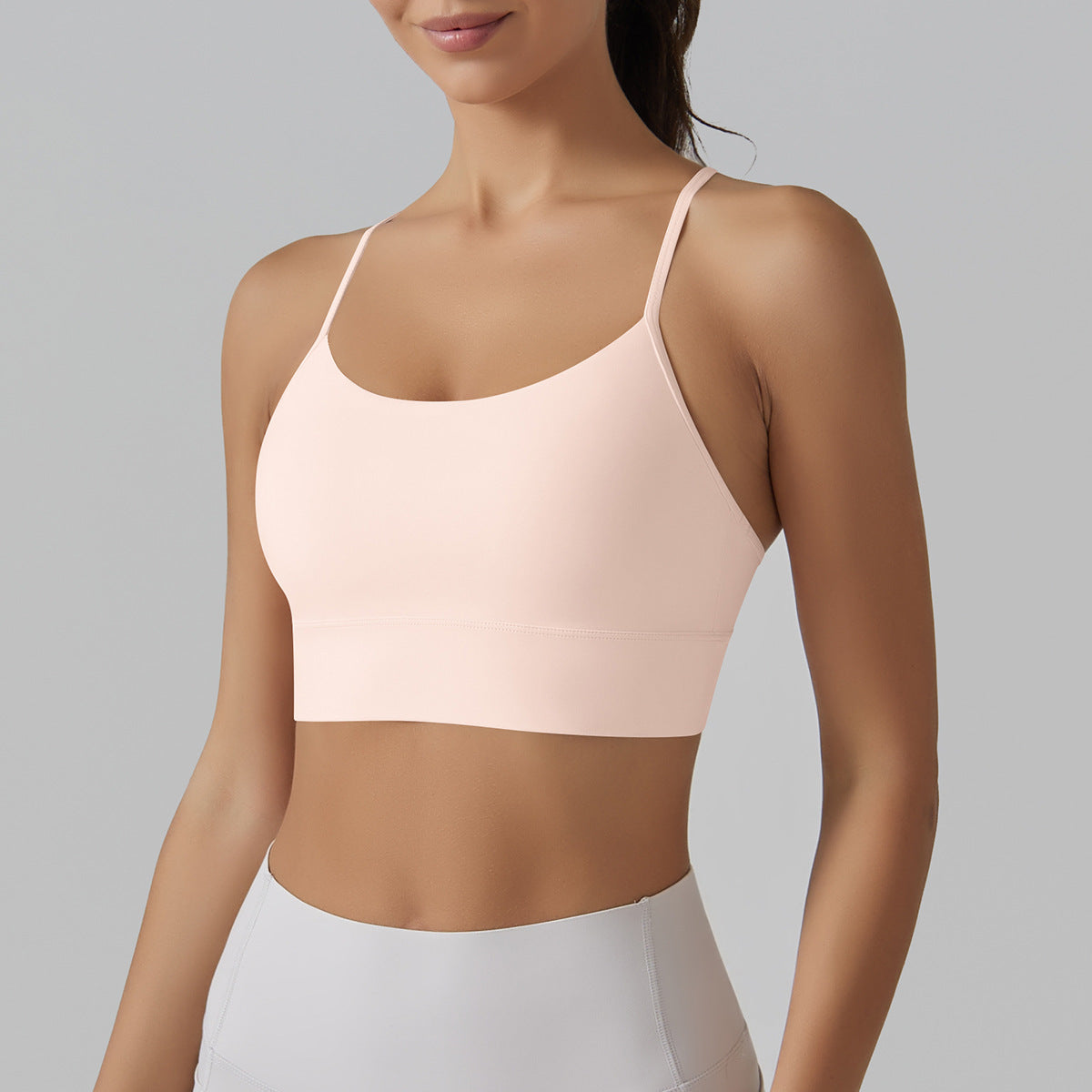 Nude Feel Yoga Clothes Vest Pilates Sports Underwear Women Summer Sexy Beauty Back Workout Yoga Bra