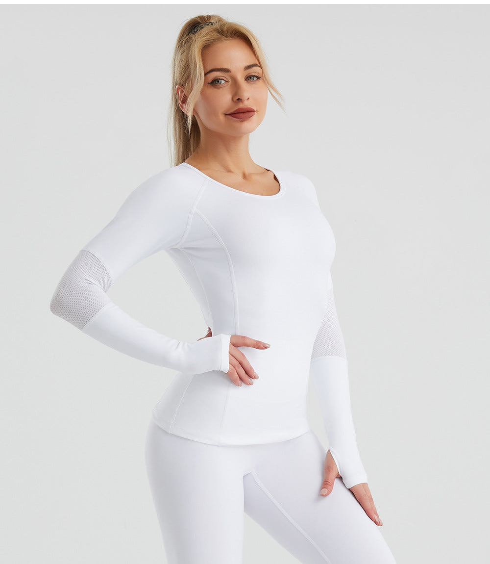 Autumn Winter Fitness Sportswear Quick Drying Nude Feel Women Tight Long Sleeved T shirt Pro Running Training Yoga Jacket