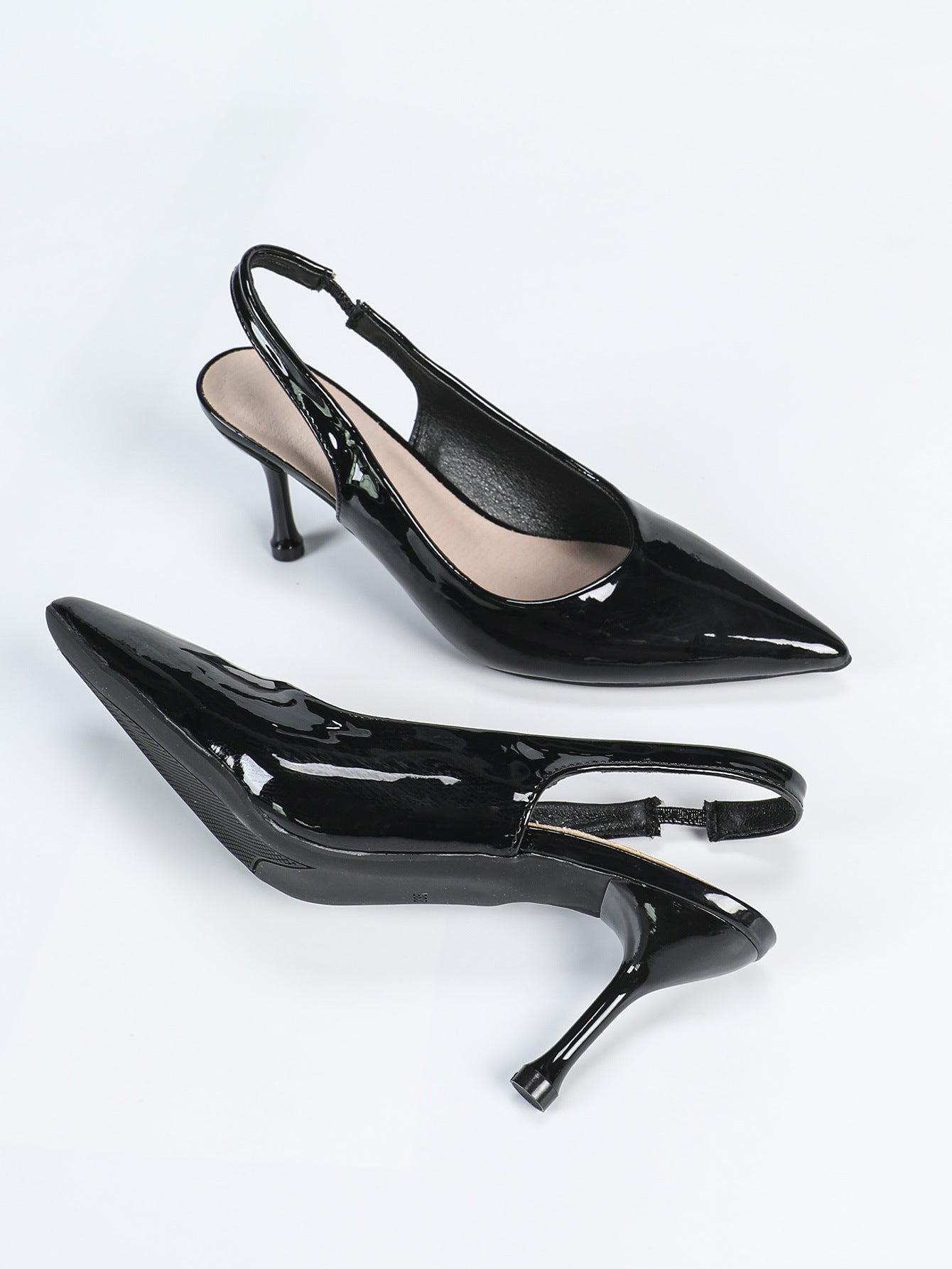 7cm Cocktail Solid Color Buckle Stiletto Heel High Heel Women Shoes