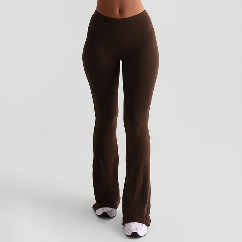 Autumn Women Fashionable Sexy Fitted Boot Cut Casual Trousers