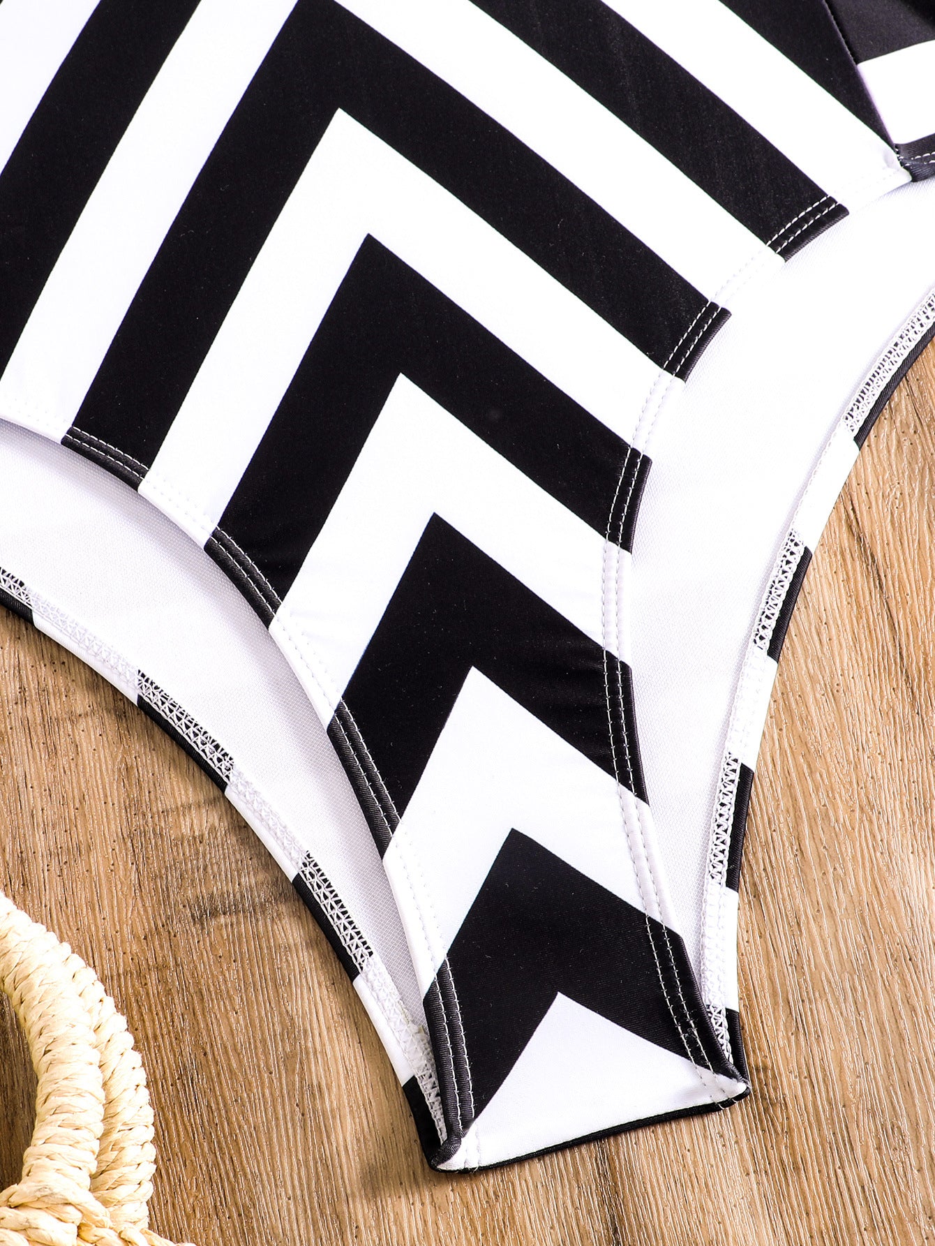 Bikini Swimsuit Geometric Abstract Printed Steel Bracket Push up Swimsuit