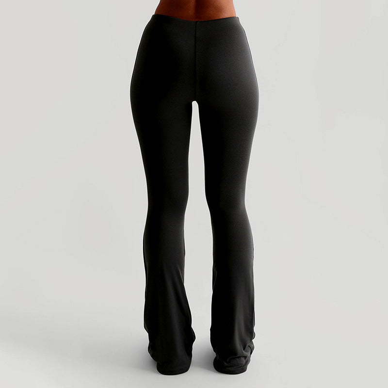 Autumn Women Fashionable Sexy Fitted Boot Cut Casual Trousers