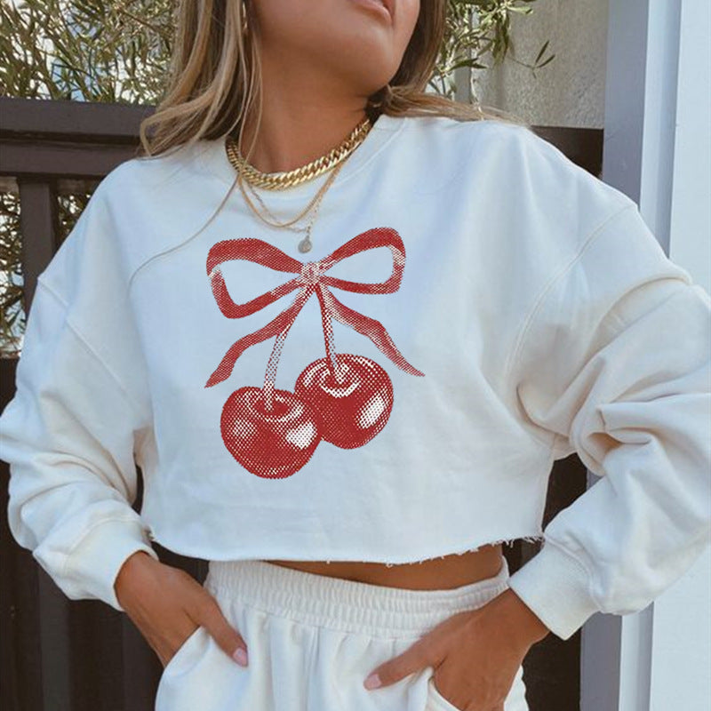 Street Hipster Sexy Top Short Long Sleeve Sweatshirt Autumn Winter Women Clothing