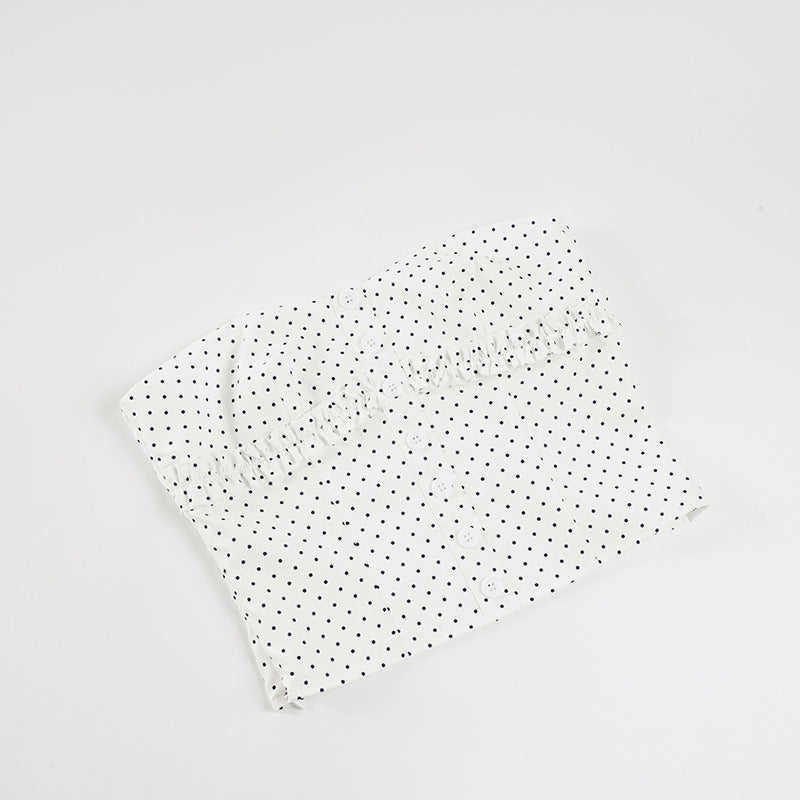 Casual Polka Dot Tube Top Trousers Suit Sexy Sexy Breasted Sweet Spicy Two Piece Sets