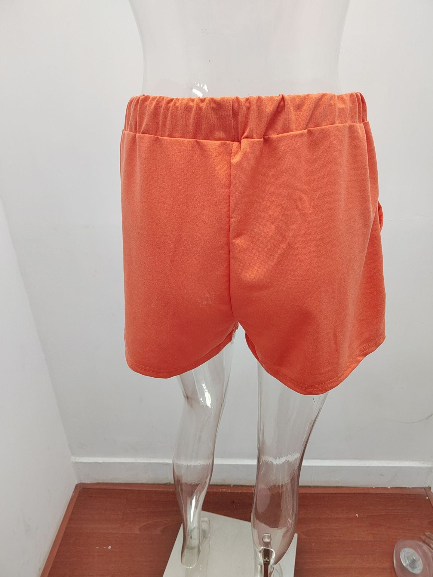 Casual Pants Women Summer Solid Color New High Waist Straight Drawstring Loose Casual Shorts Women