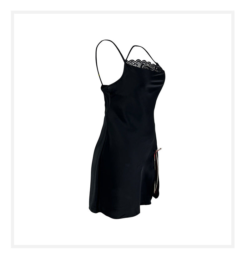 Sexy Seduction Short Slip Nightdress Passion Temptation Slit High Grade Nightdress
