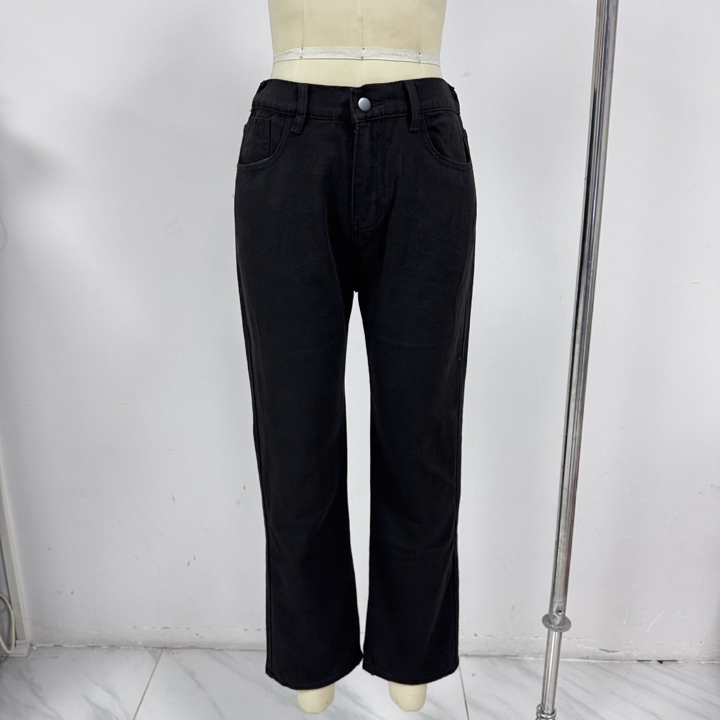 High Waist Wide Leg Jeans Women Slimming Straight Retro Drape