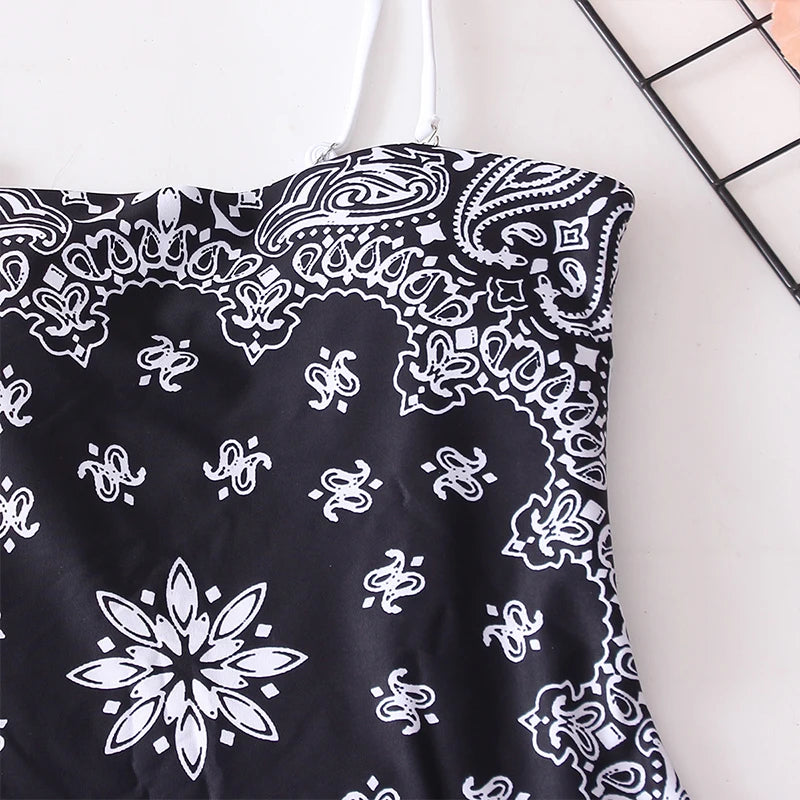 High Cut One Piece Swimsuit Women Print Bathing Suits Sexy Swimwear